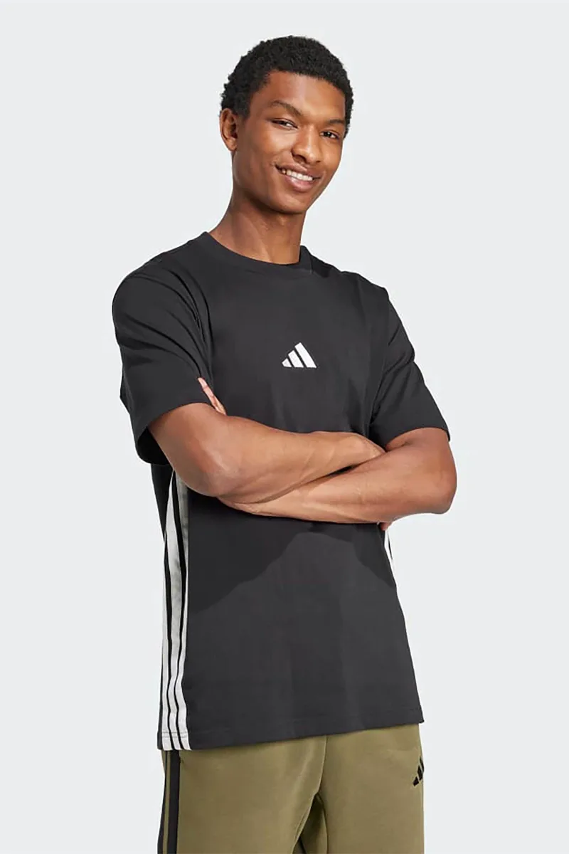 Adidas ανδρικό T-shirt Regular Fit "Essentials 3-Stripes" - JD1906 Μαύρο