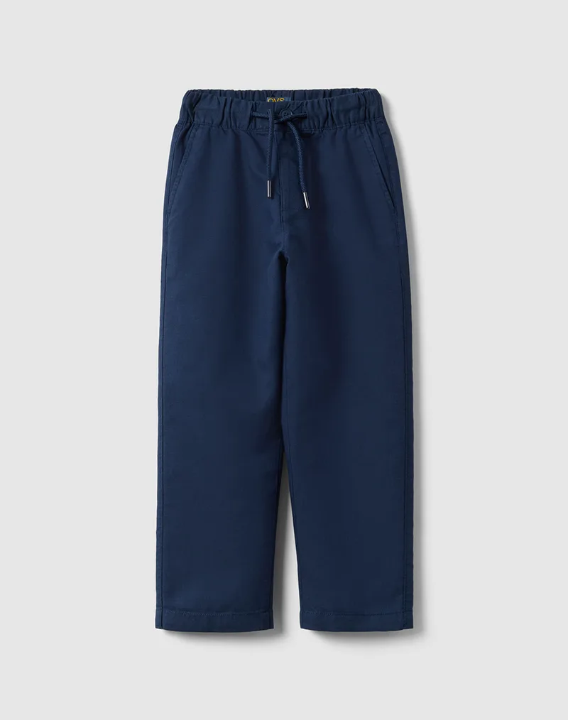 OVS COTTON LINEN CHINO 2573896-NAVAL ACADEMY DarkBlue