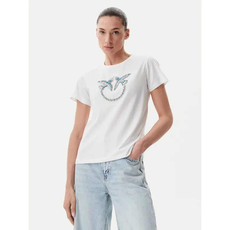 PINKO T-Shirt Quentin 100535 A2G7 Λευκό Regular Fit