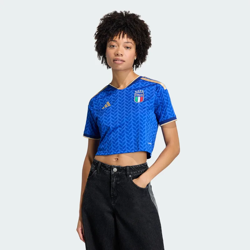 adidas Εθνική Ιταλίας 2026 Home Γυναικεία Cropped Ποδοσφαιρική Φανέλα (9000263458_27200)