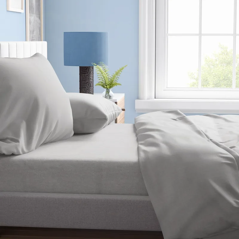 Σετ Σεντόνια King Size 4 Τεμαχίων Dimcol Solid 496 Elephant 240x270