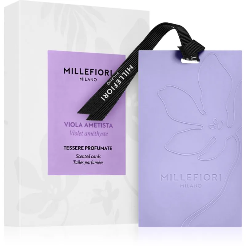Millefiori Milano Laundry Μωβ Ametista αρωματικό καρτελάκι 3 τμχ