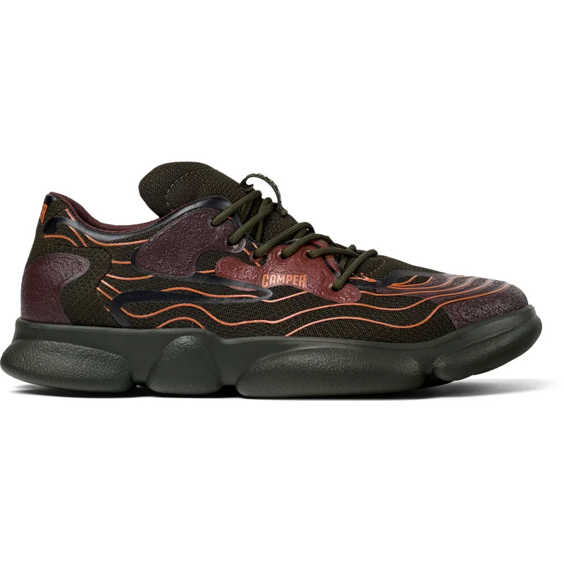 CAMPER Karst - Sneakers Για Ανδρικα - Πράσινο,Κόκκινο,Μαύρο, Μέγεθος 39, Cotton fabric