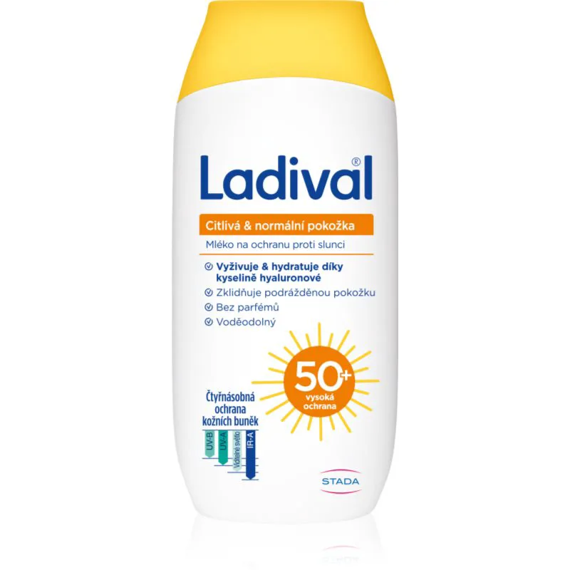 Ladival Sensitive and Normal Skin προστατευτικό γαλάκτωμα για προστασία από τον ήλιο SPF 50+ 200 ml