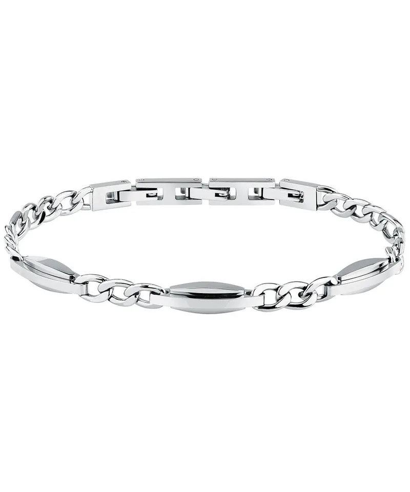 TRUSSARDI Βραχιόλι από ανοξείδωτο ατσάλι Silver (Μήκος 21.00cm) TJAXV39