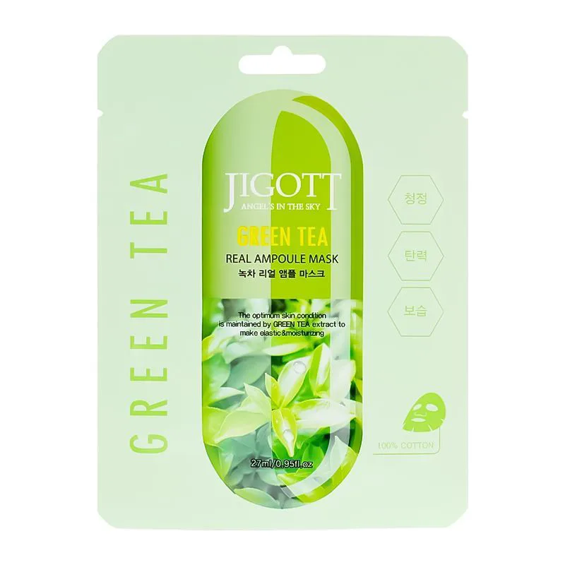 Jigott Green Tea Real Ampoule Mask 27ml