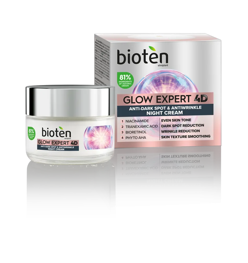 Glow Expert 4D Κρέμα Νύχτας Κατά Των Πανάδων & Των Ρυτίδων 50ml