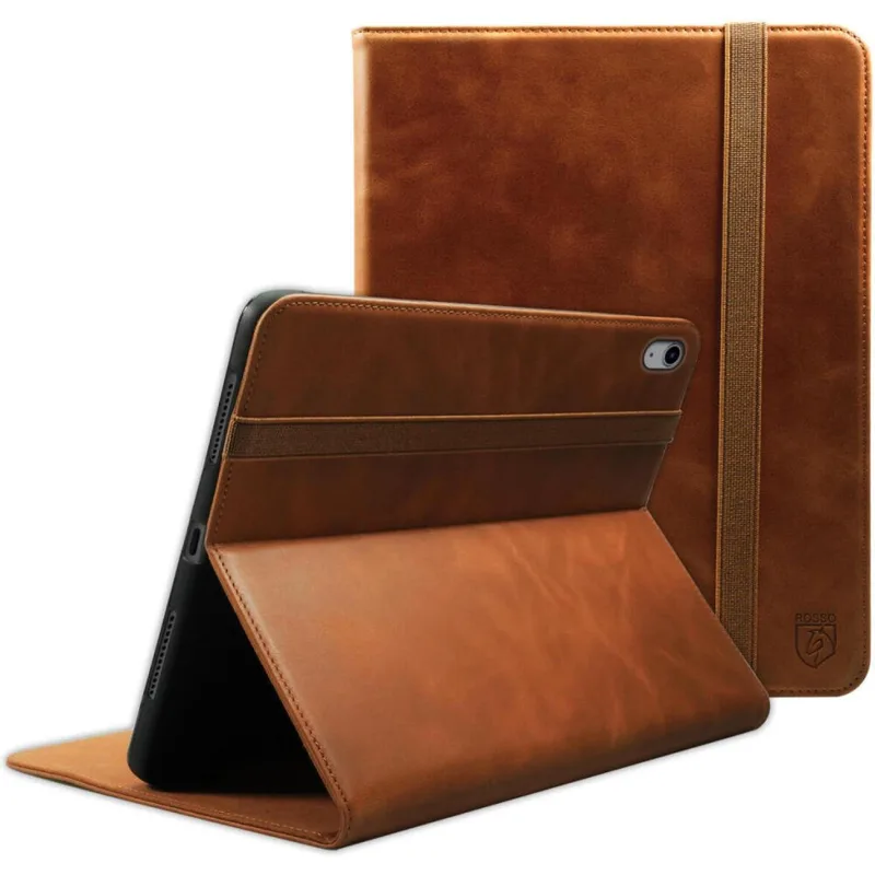 Θήκη iPad (A16) 11th Gen. 2025 11" / 10th Gen. 2022 10.9" Κόκκινο Deluxe Δερμάτινη με Υποδοχή για Apple Pencil - Brown (8719246471773)