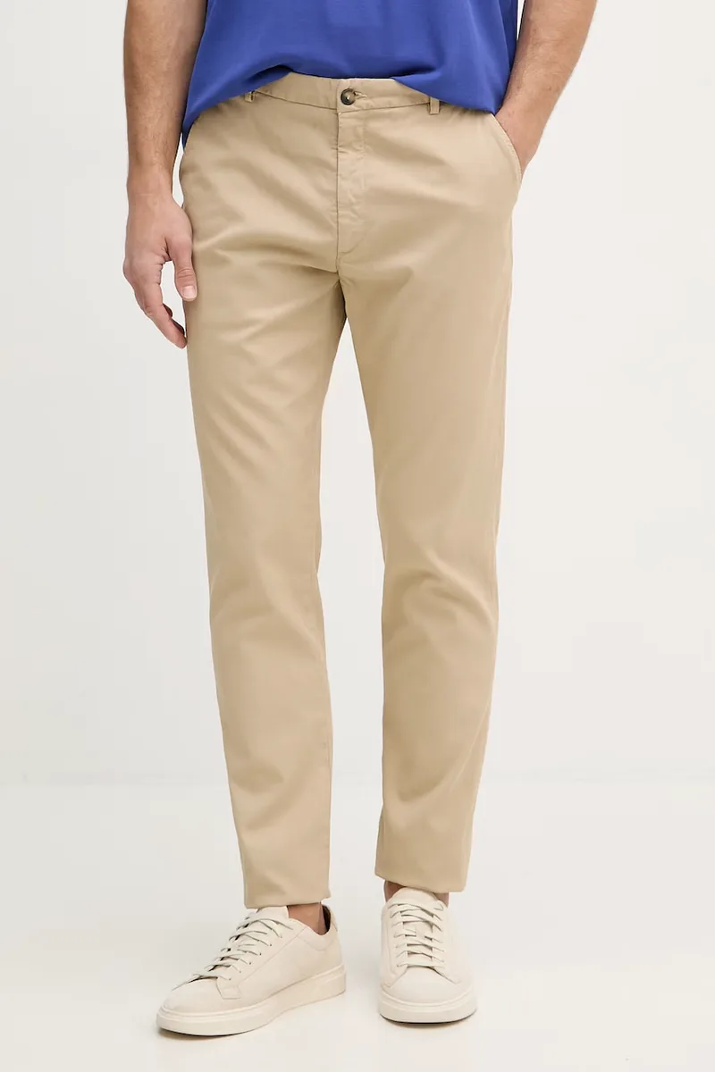 Trussardi παντελόνι carrot ανδρικό βαμβακερό με ελαστάν