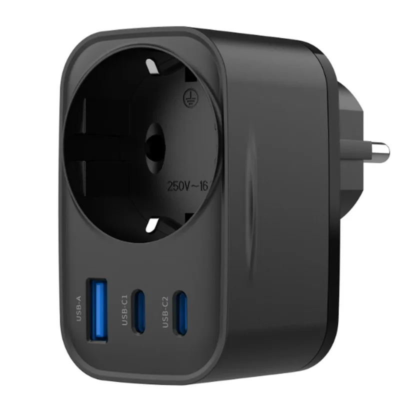 Φορτιστής Havit Wall Charger 2xType-C 1xUSB 30W Black (UC142 EU)
