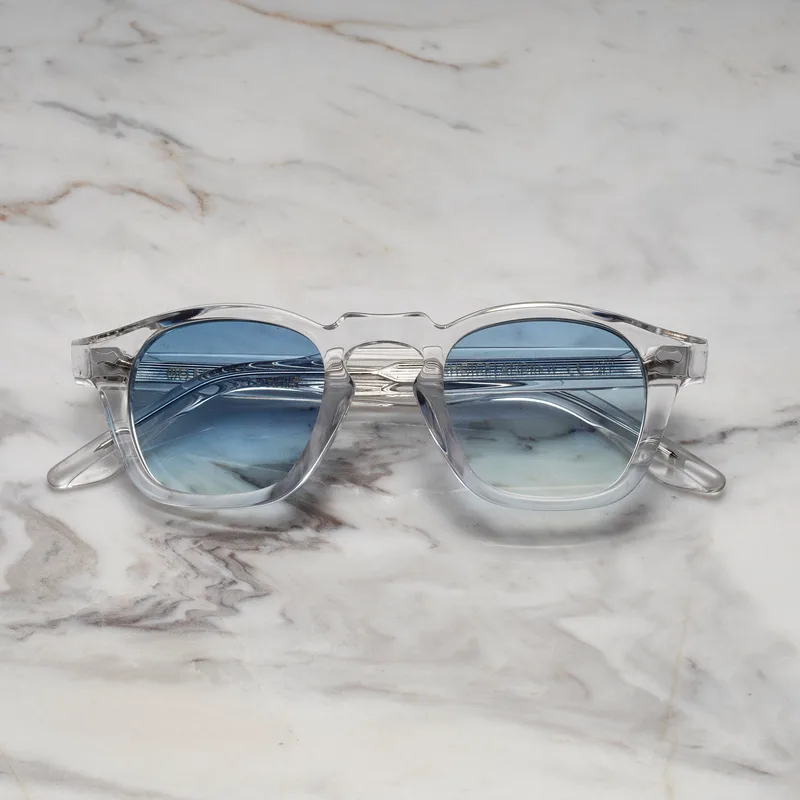 ANDREW A14EP14 - ANDREW - CLEAR - GRADIENT BLUE Sunglasses | Clear | Gradient Blue Shades | Explicit Poets Sunglasses