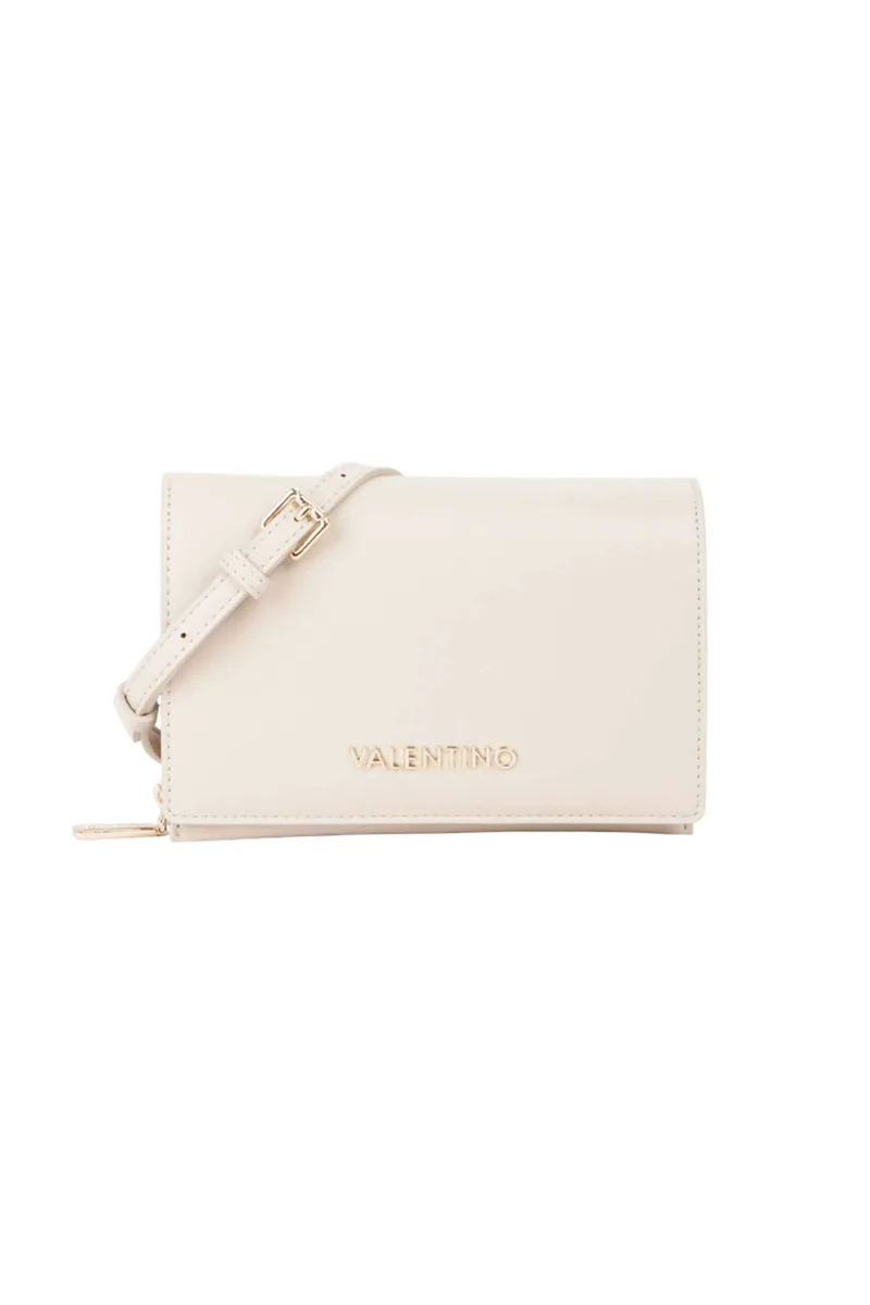Valentino γυναικεία τσάντα crossbody με μεταλλικό λογότυπο "Ember" - 73LVBS9IE17/EMB Εκρού