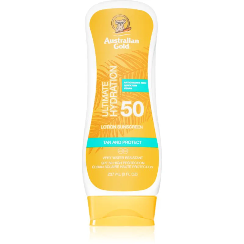 Australian Χρυσό Lotion Sunscreen προστατευτική φροντίδα κατά της ηλιακής ακτινοβολίας SPF 50 237 ml