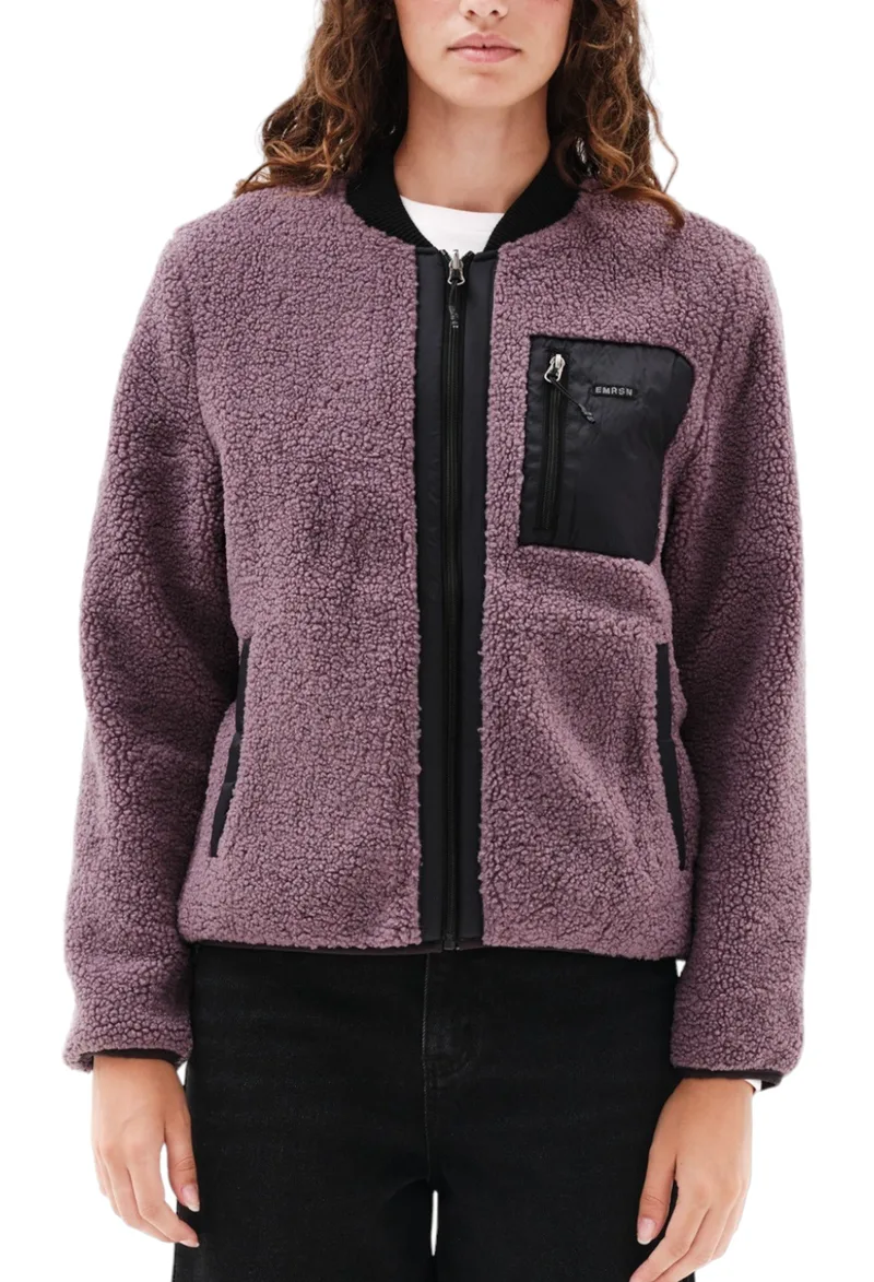 Μπουφάν Emerson Double Face Sherpa Jacket 232.EW17.76-PURPLE-BLACK Γυναικείο