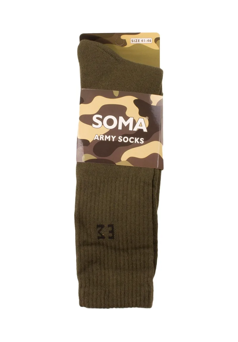 Κάλτσες στρατιωτικές πετσετέ βαμβακερές Soma Socks ΕΣ 6 Τεμ. SM501
