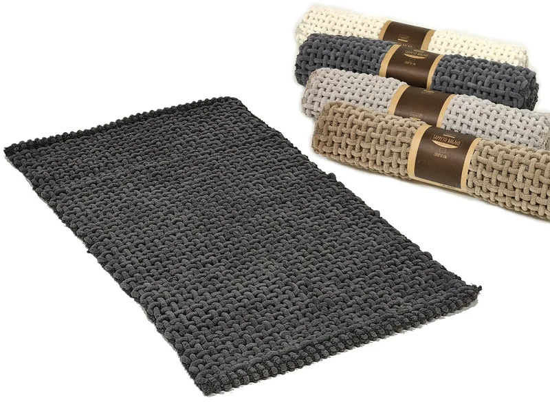 Χαλί Μπάνιου Αντιολισθητικό Υφαντό 50x80cm Σε 4 Χρώματα