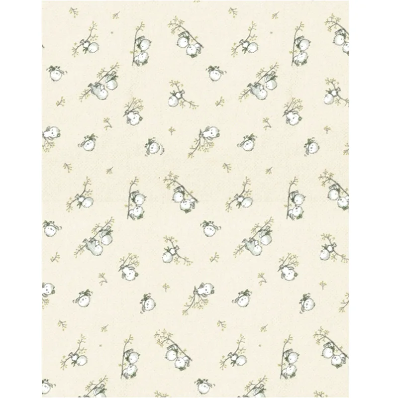 Φανελένια Πάνα Αγκαλιάς 80x80 Dimcol Birds 16 Ecru 80x80