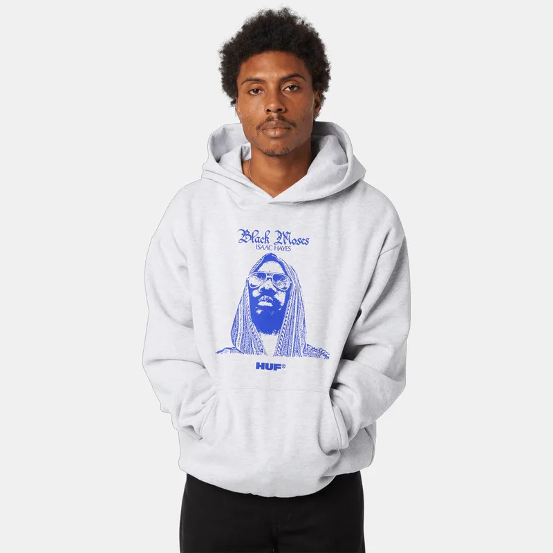 Huf Black Moses Heavyweight Ανδρική Μπλούζα με Κουκούλα (9000238847_1599)