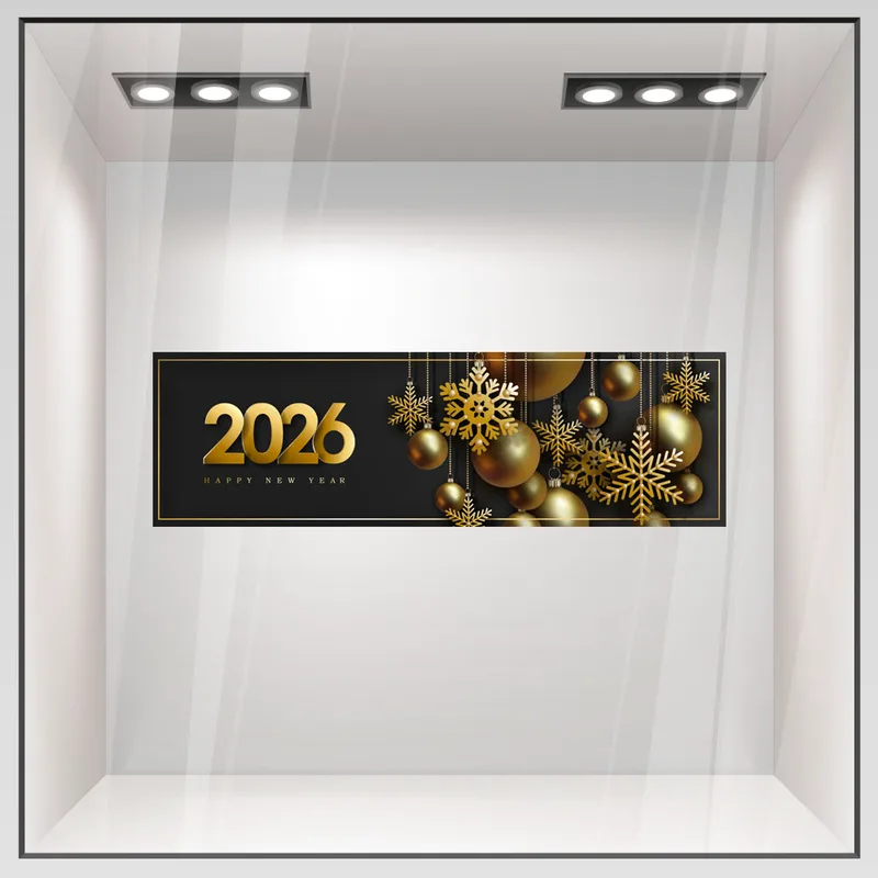 Χριστουγεννιάτικο αυτοκόλλητο HAPPY NEW YEAR 2026