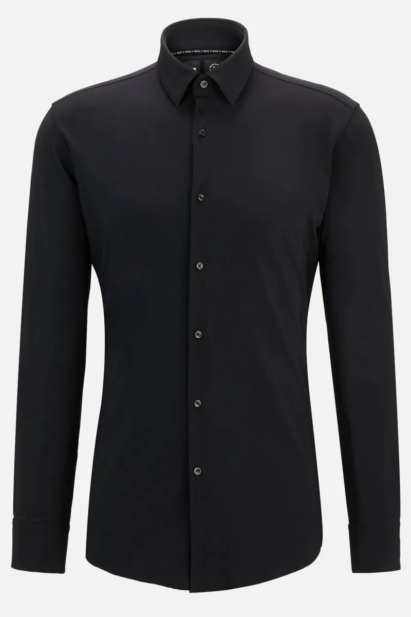 BOSS PERFORMANCE ΠΟΥΚΑΜΙΣΟ SLIM FIT P-HANK-S-KENT-C1-222 ΜΑΥΡΟ