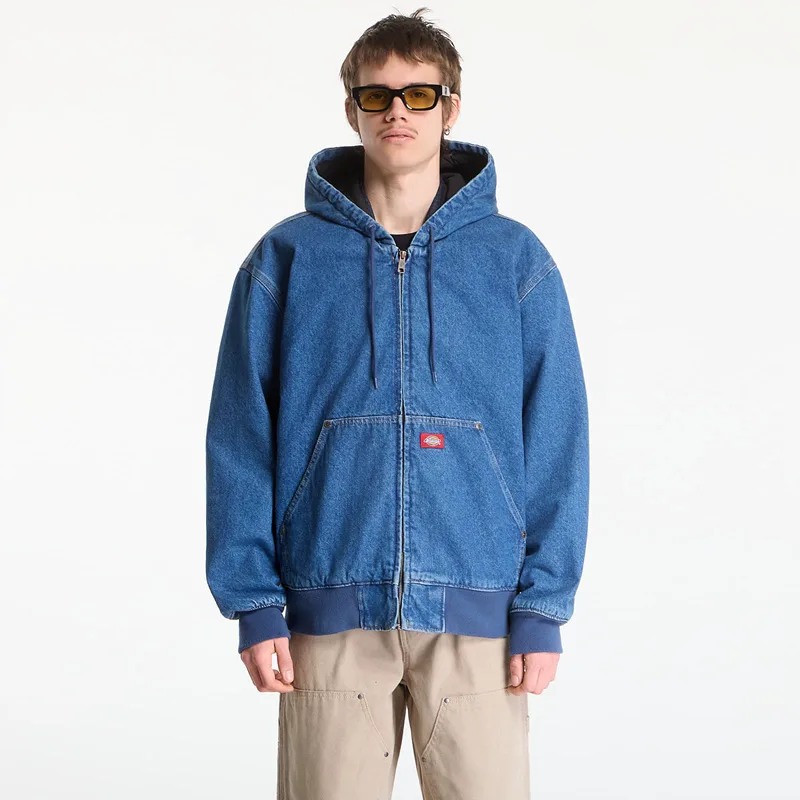 Μπουφάν Dickies Lined Denim Hooded Bomber Classic Blue XL
