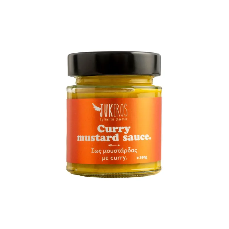 Χειροποίητη Σώς Μουστάρδας με Curry - Jukeros - 150gr Ελλάδα Gluten Free Lactose Free Vegan Palm Oil Free
