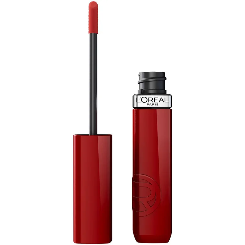 L'Oreal Paris Infaillible Laque Resitance Liquid Lipstick Υγρό Λαμπερό Κραγιόν για Έντονο Χρώμα Μακράς Διάρκειας 4.3ml - 550 Noir Cherry