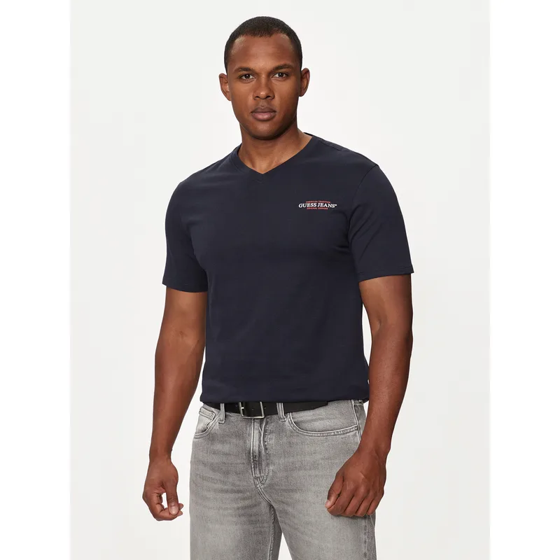 Guess Jeans T-Shirt M4YI50 K8HM0 Σκούρο μπλε Slim Fit