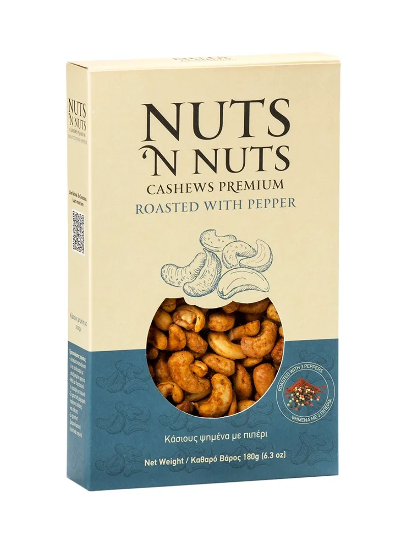 Κάσιους ψημένα με 3 πιπέρια "Nuts 'n Nuts" 180g>