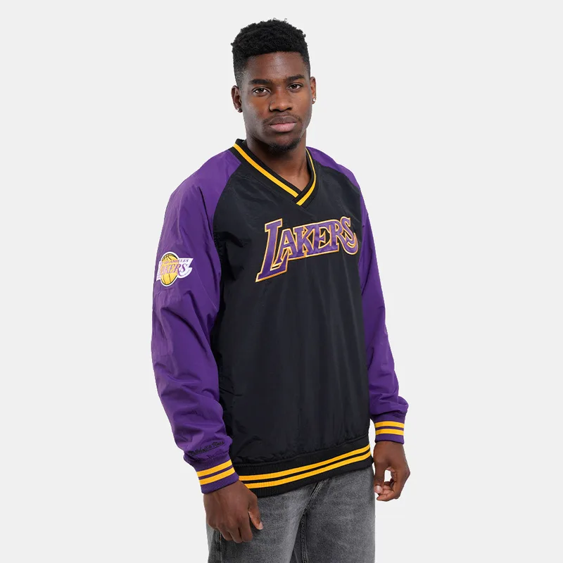 Mitchell & Ness Nba Nylon Pullover Los Angeles Lak (9000291814_1469)