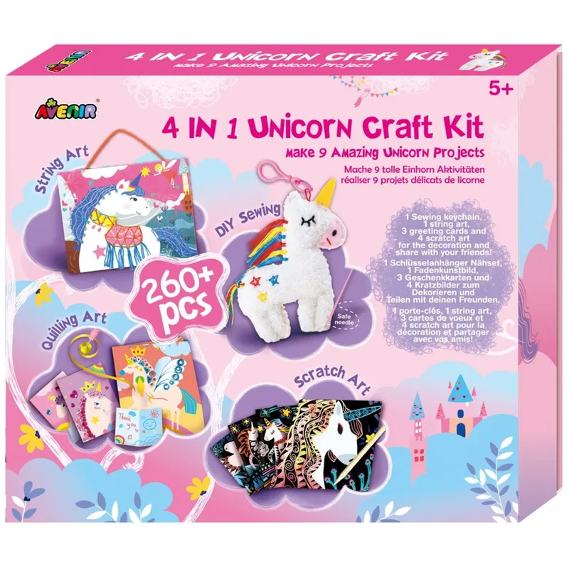 Avenir 4 in 1 Unicorn Craft Kit Κωδ 60734 Παιδικό Κιτ Χειροτεχνίας 1 Τεμάχιο