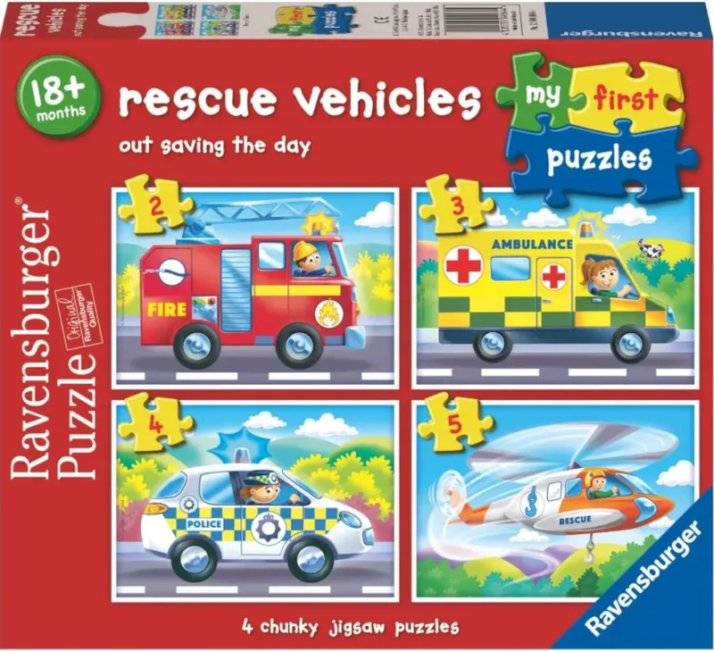ΤΑ ΠΡΏΤΑ ΜΟΥ ΠΑΖΛ RAVENSBURGER 2/3/4/5 ΤΕΜ. ΟΧΗΜΑΤΑ ΔΙΑΣΩΣΗΣ