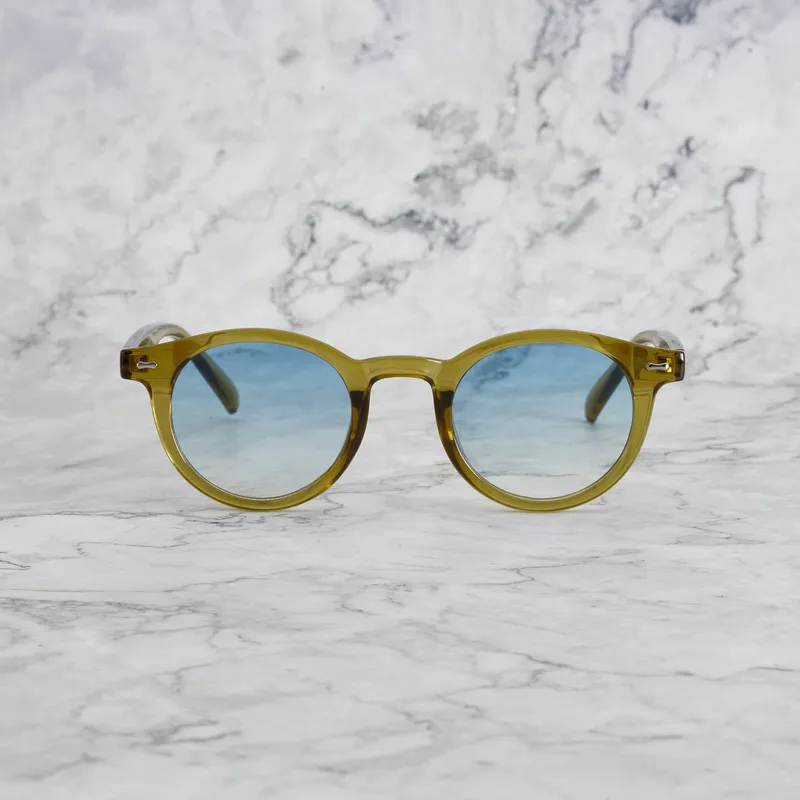 JAMES Gradient Sunglasses | Olive | Gradient Blue Shades | Explicit Poets Sunglasses