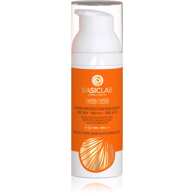 BasicLab Dermocosmetics Protecticus Ελαφρά χρωματισμένο γαλάκτωμα SPF 50+ 50 ml