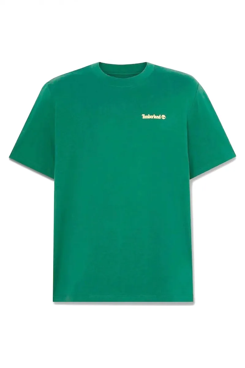 TIMBERLAND T-SHIRT CREW NECK SMALL LINEAR REGULAR FIT ΠΡΑΣΙΝΟ