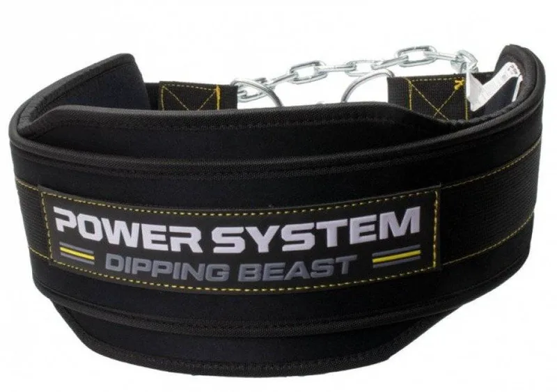 ΖΩΝΗ ΓΙΑ ΒΑΡΗ POWER SYSTEM PS-3860 DIPPING BEAST ΜΕ ΑΛΥΣΙΔΑ ΜΑΥΡΗ/ΚΙΤΡΙΝΗ