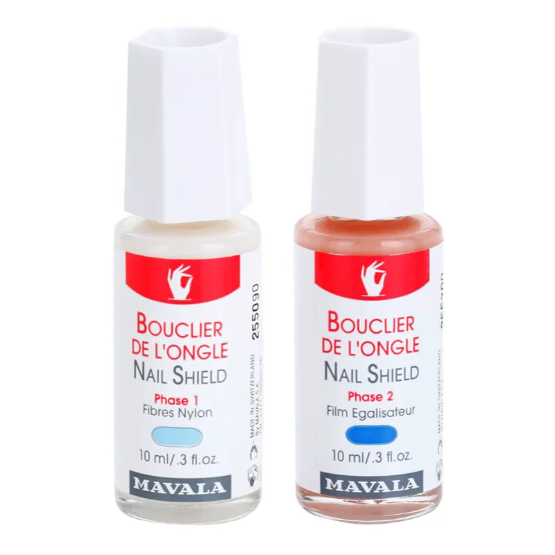Mavala Nail Camouflage Nail Shield διφασική φροντίδα για την ανανέωση και την ελαστικότητα των νυχιών 2x10 ml