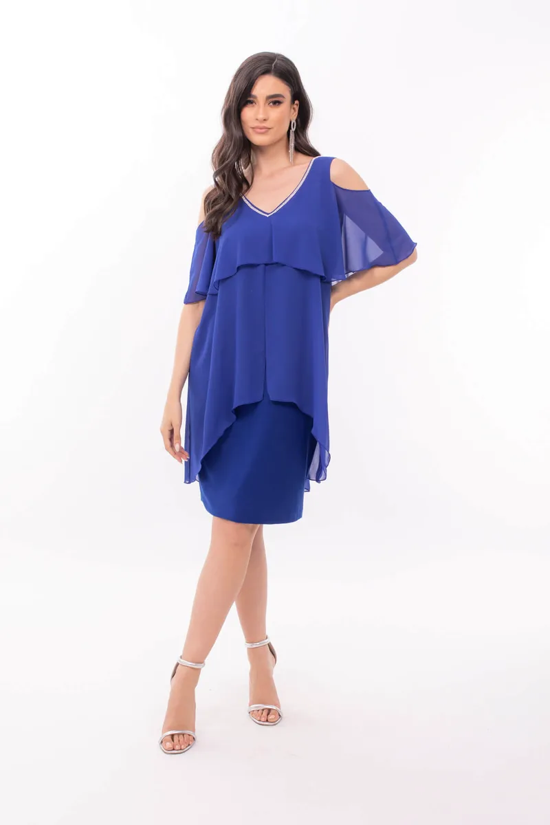 ΦΟΡΕΜΑ PLUS SIZE ΜΙΝΤΙ ΜΟΥΣΕΛΙΝΑ ΜΠΛΕ ΡΟΥΑ ΜΠΛΕ ΡΟΥΑ