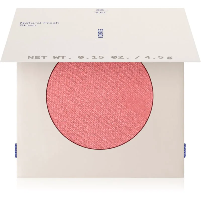 Korres Natural Fresh Blush συμπαγές ρουζ απόχρωση Ροζ Peony 4.5 γρ