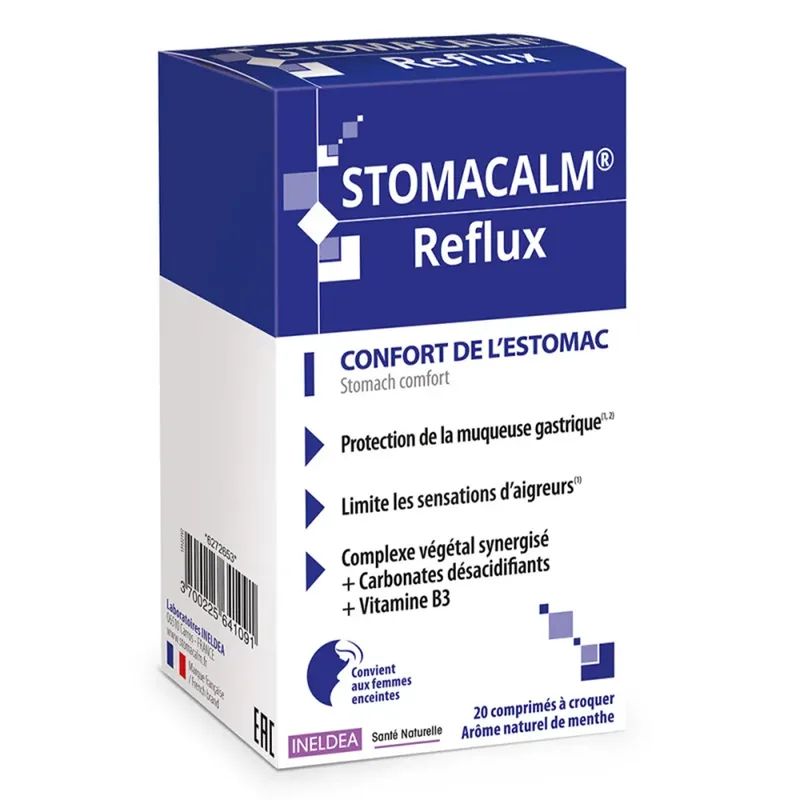 Ineldea Santé Naturelle Stomacalm® Reflux Comfort Stomach 20 Tablets