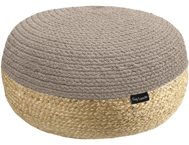 Πουφ Guy Laroche Maya Taupe Ottoman 50x50x25