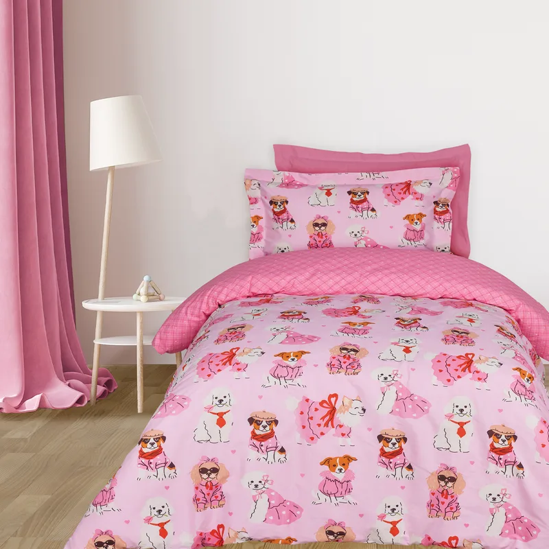 Σετ Σεντόνια Βαμβακερά Μονά 170x260εκ. Kid Line 4938 Ροζ Das Kids (Ύφασμα: Βαμβάκι 100%, Τύπος κατωσέντονου: Χωρίς Λάστιχο, Χρώμα: Ροζ) - DAS KIDS - 502109104938