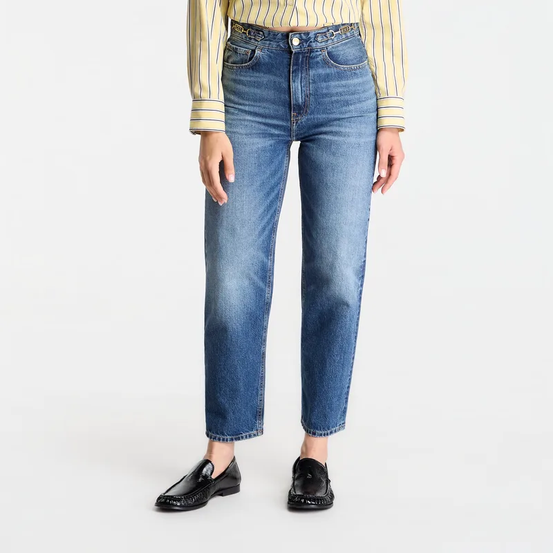 Τζιν Tommy Hilfiger Tapered Cam Hw Ankle Jeans Cam Mid W25/L30