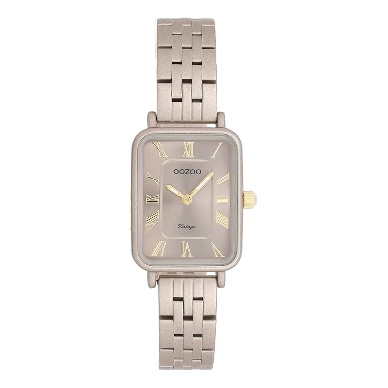 OOZOO Vintage - C20412, Grey-Brown case with Stainless Steel Bracelet