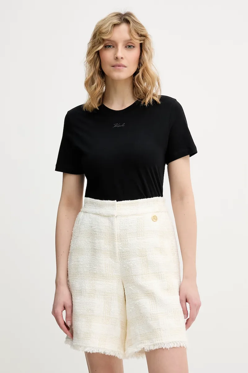 Karl Lagerfeld basic t-shirt γυναικείο βαμβακερό