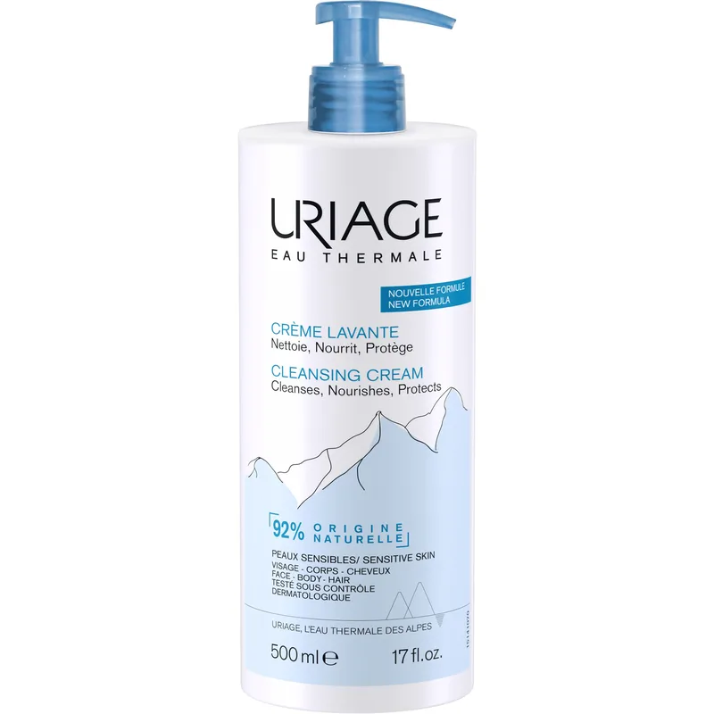Uriage Cleansing Cream Κρέμα Καθαρισμού & Θρέψης για Πρόσωπο - Σώμα - Μαλλιά 500ml