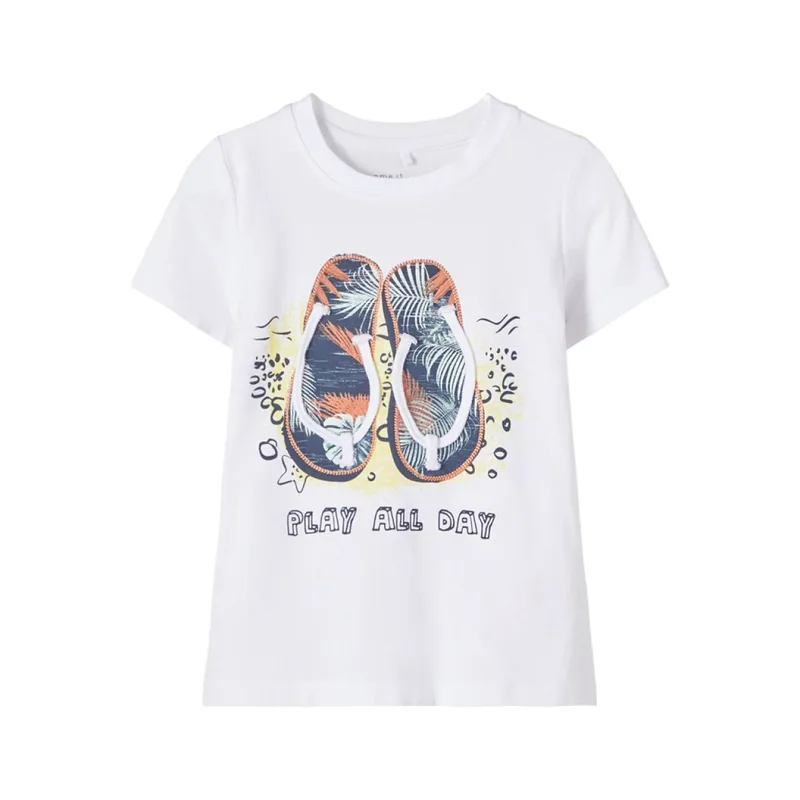 Μπλούζα μακό αγόρι Name it-13189485-BW organic cotton
