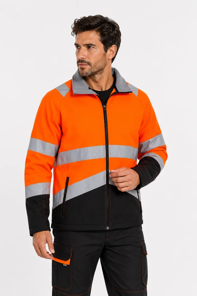 Μπουφάν αντανακλαστικό φωσφοριζέ softshell NOBEL Stenso Πορτοκαλί
