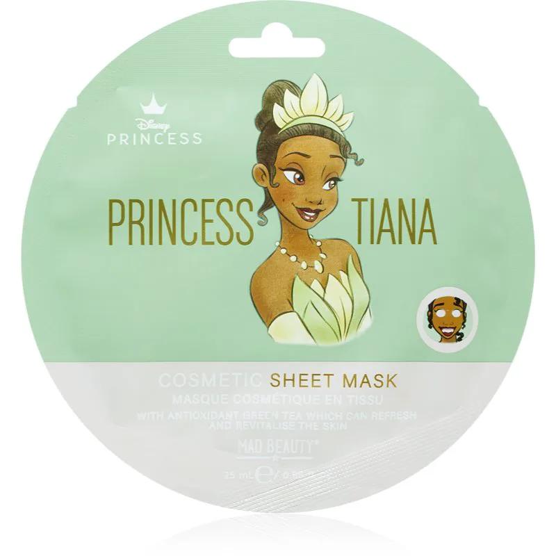 Mad Beauty Disney Princess Tiana Αντιοξειδωτική Υφασμάτινη μάσκα 25 ml