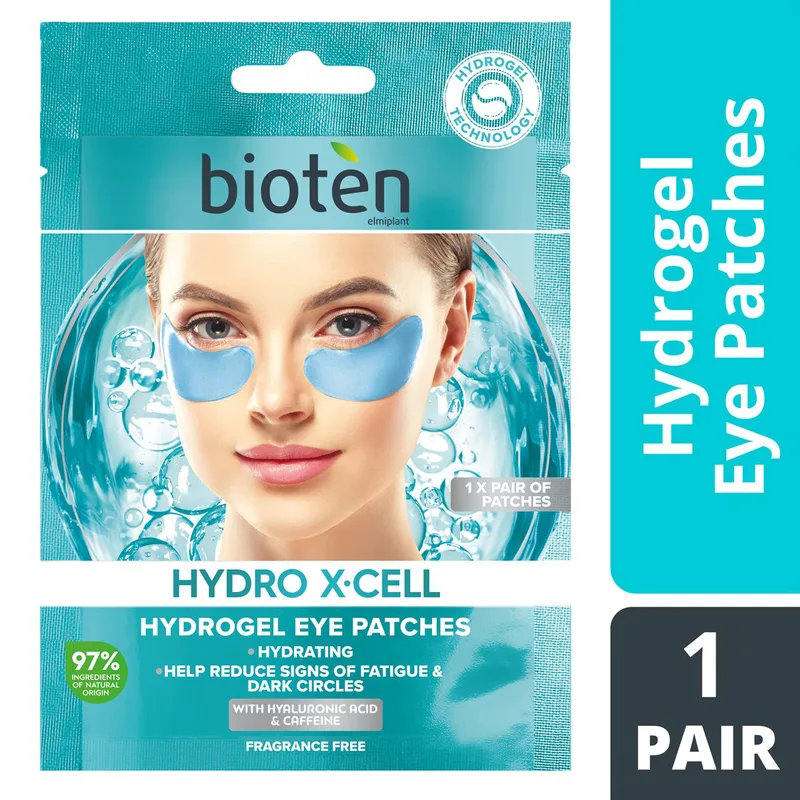 Bioten Hydro X-Cell Patches Patches Ματιών για Ενυδάτωση & Μείωση του Πρηξίματος, Μαύρων Κύκλων με Υαλουρονικό Οξύ & Καφεΐνη 1 Ζευγάρι